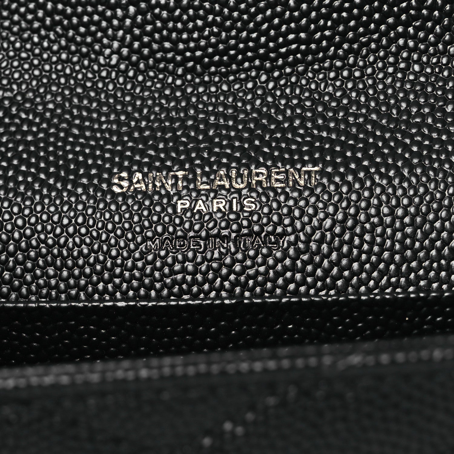 Saint Laurent Grain De Poudre Matelasse Chevron Small Monochrome Monogram Envelope Wallet Black 6 of 7