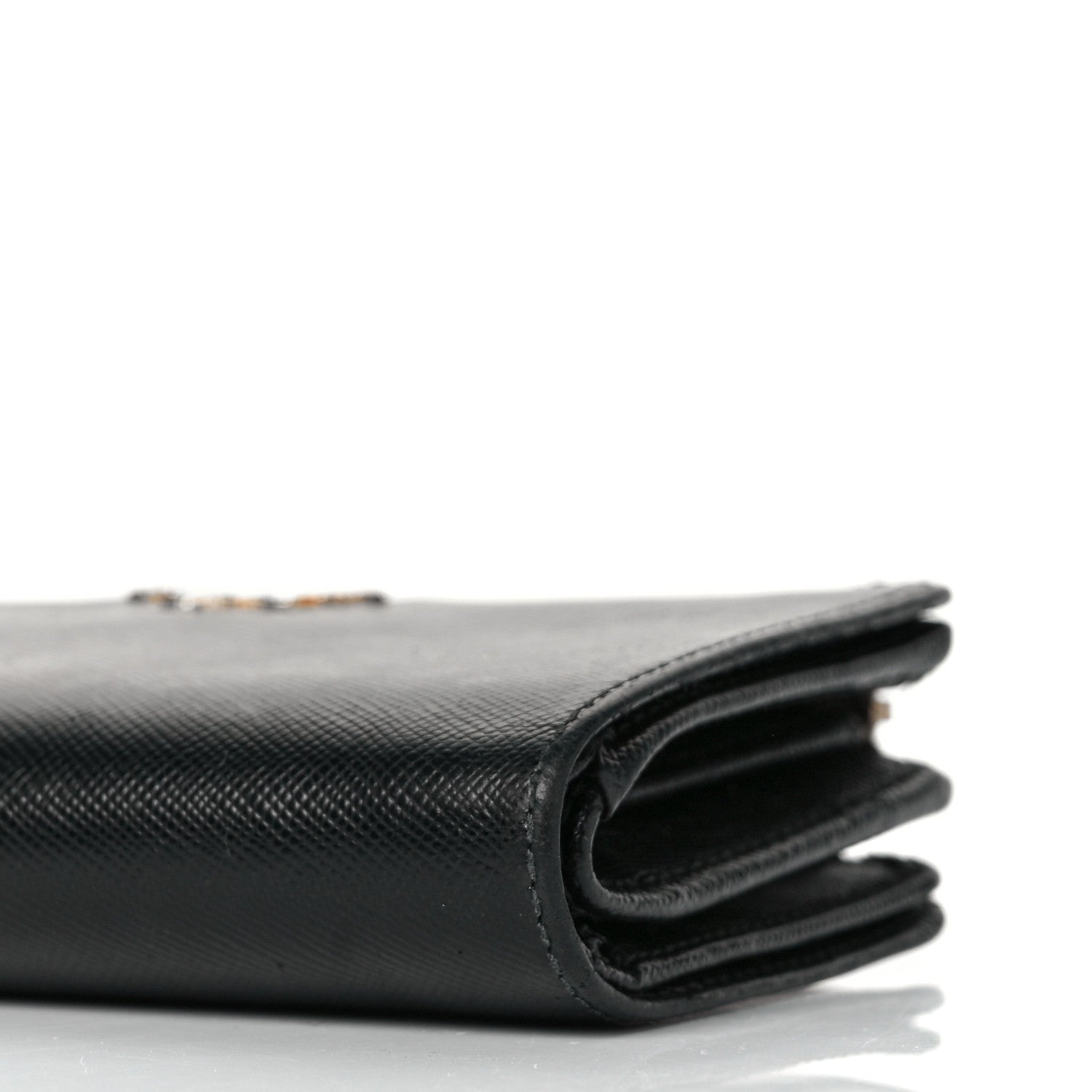 Prada Saffiano Metal Compact Wallet Black 9 of 9