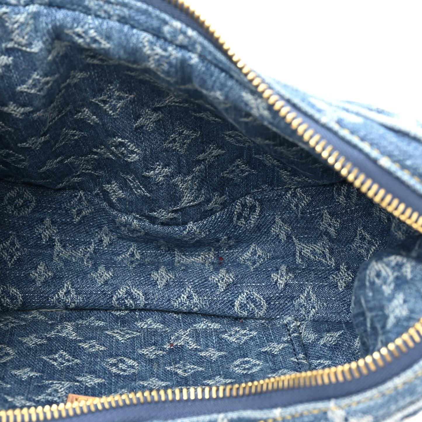 Monogram Denim Croissant MM Blue