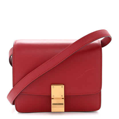 Celine Smooth Calfskin Small Classic Box Flap Bag Red 1 of 13