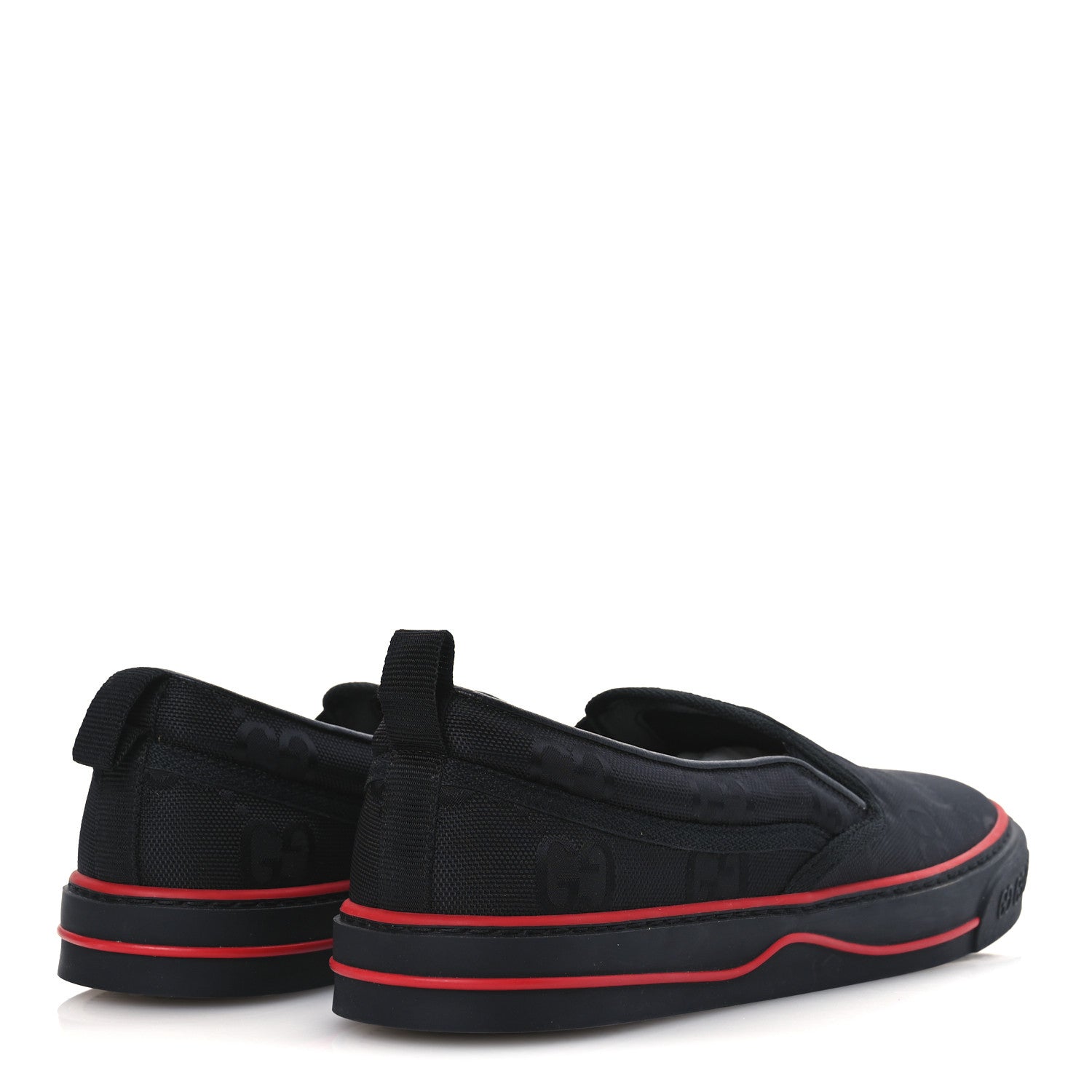 Gucci GG Nylon Mens 1977 Tennis Slip On Sneakers 11 Black 5 of 10