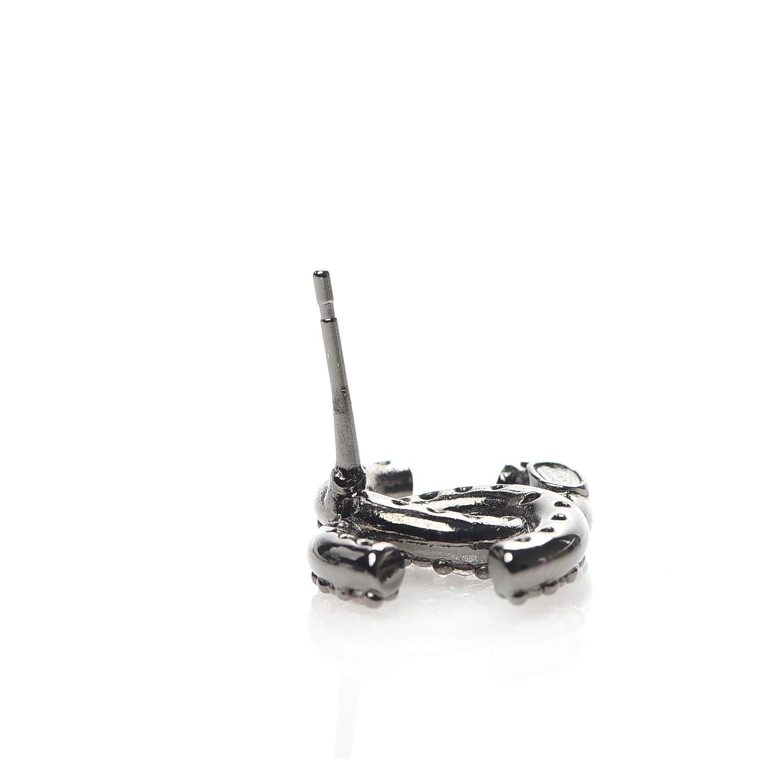 Chanel Ruthenium Crystal CC Earrings 5 of 6