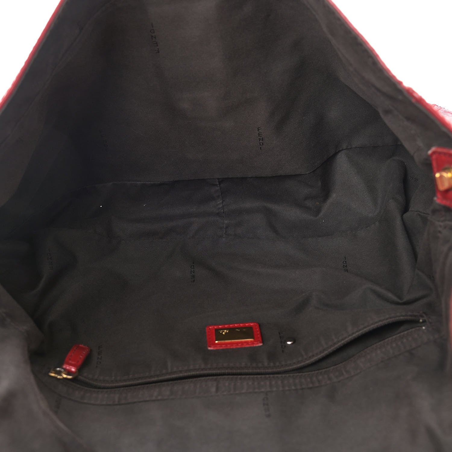 Fendi Vitello Naplak Large Convertible Baguette Rosso 5 of 14