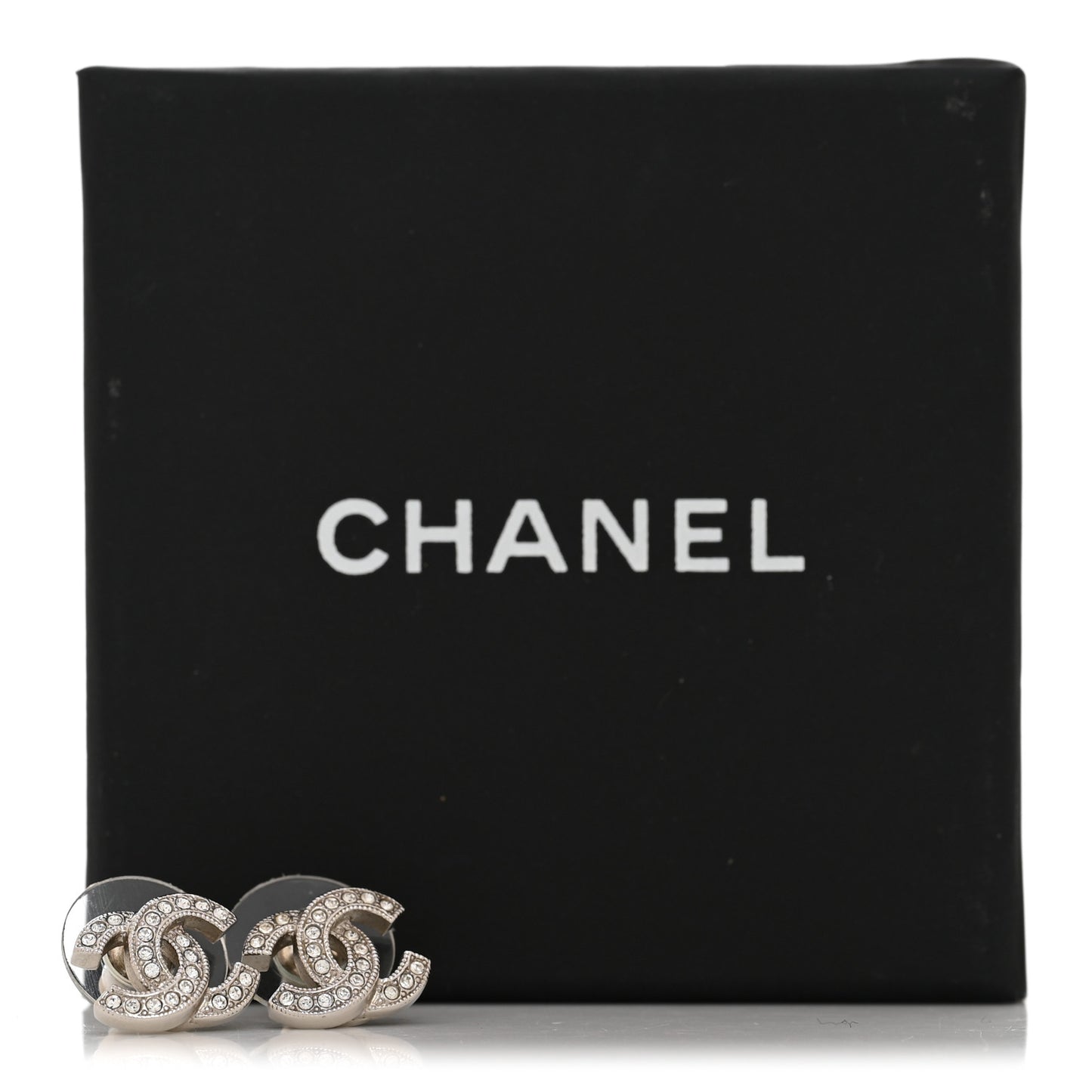 Crystal Mini Timeless CC Earrings Silver