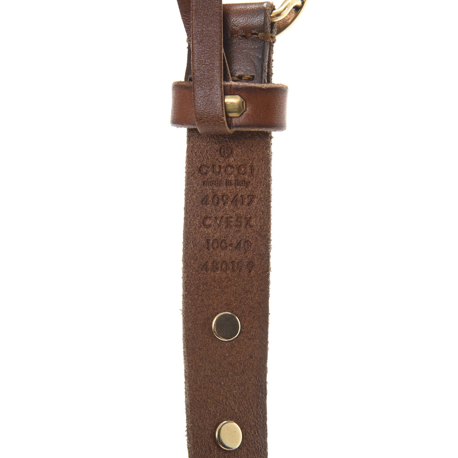 Gucci Faded Calfskin Crystal Studded Double G 20mm Belt 100 40 Cuir 3 of 6