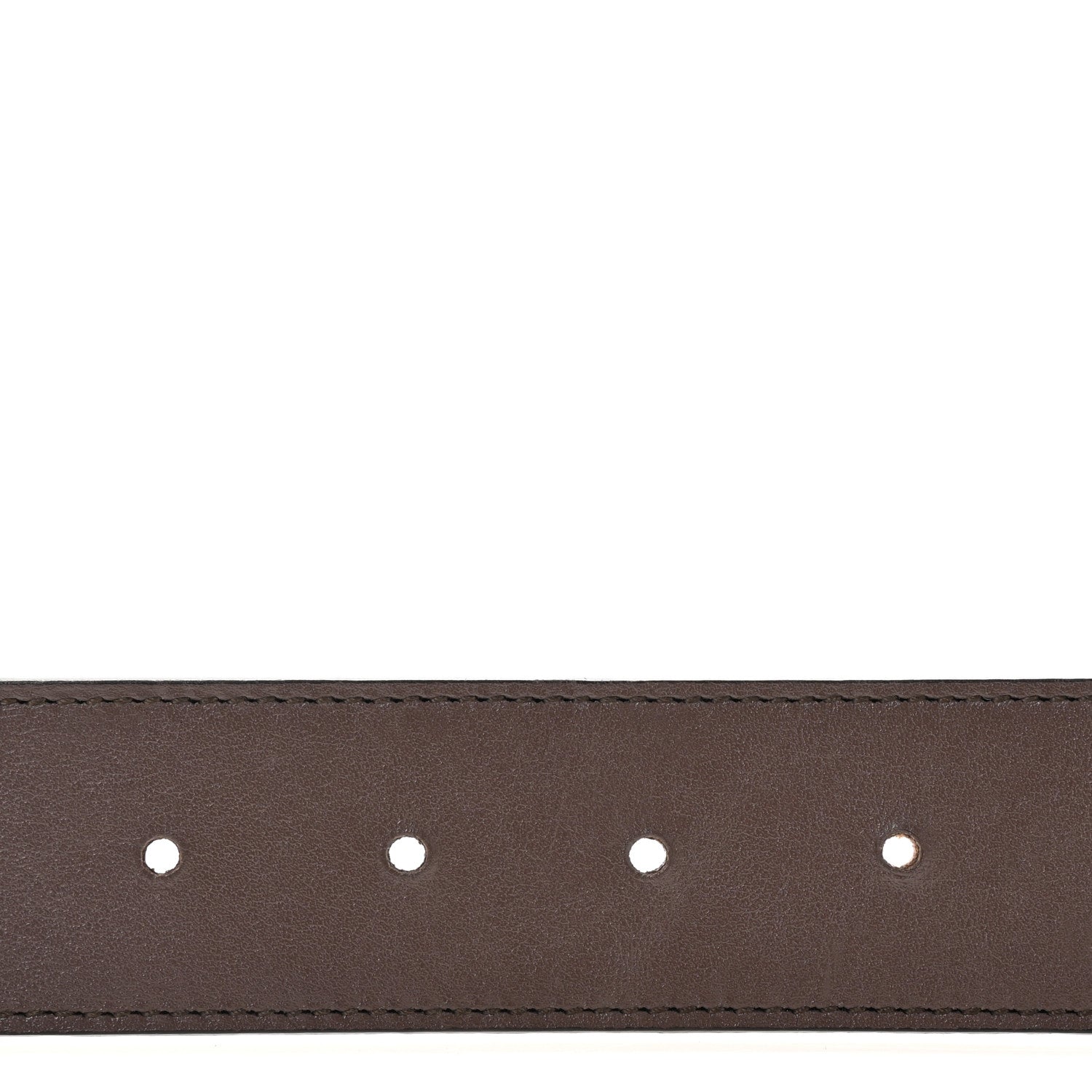 Gucci GG Supreme Monogram Plutone Calfskin Double G Reversible 30mm Belt 85 34 Beige Ebony New Acero 4 of 7