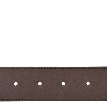 Gucci GG Supreme Monogram Plutone Calfskin Double G Reversible 30mm Belt 85 34 Beige Ebony New Acero 4 of 7