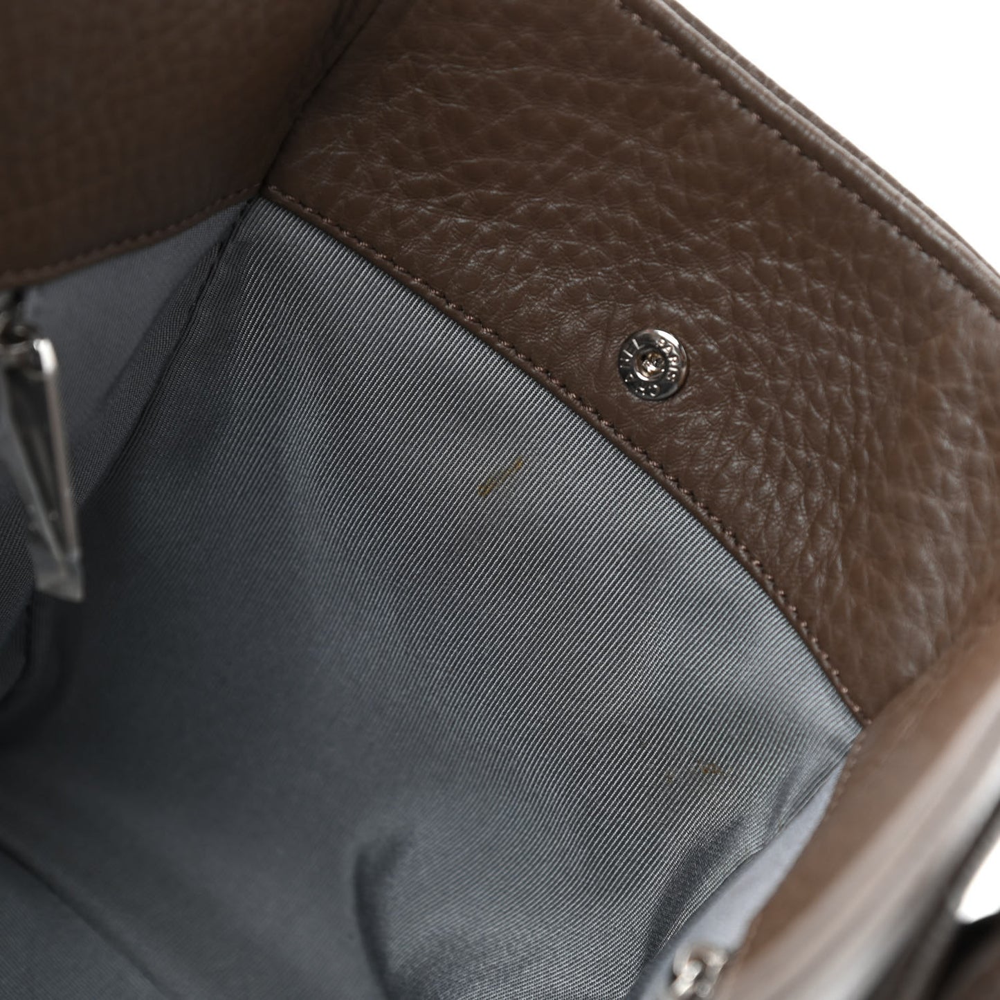 Calfskin Small Cerf Executive Shopper Tote Brown