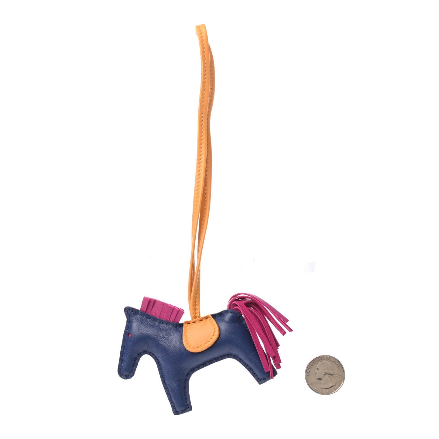 Milo Lambskin Grigri Rodeo Horse Bag Charm PM Bleu Saphir Rose Pourpre Bouton D'Or