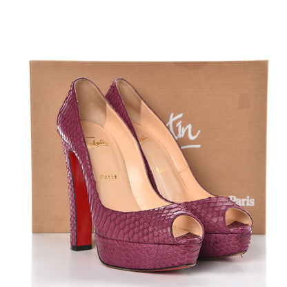 Christian Louboutin Watersnake Bambou 140 Pumps 39 Amethyste 11 of 11