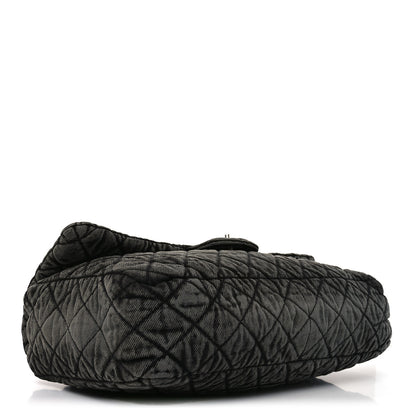 Chanel Denim Quilted Denimpression Flap Grey Black 3 of 9