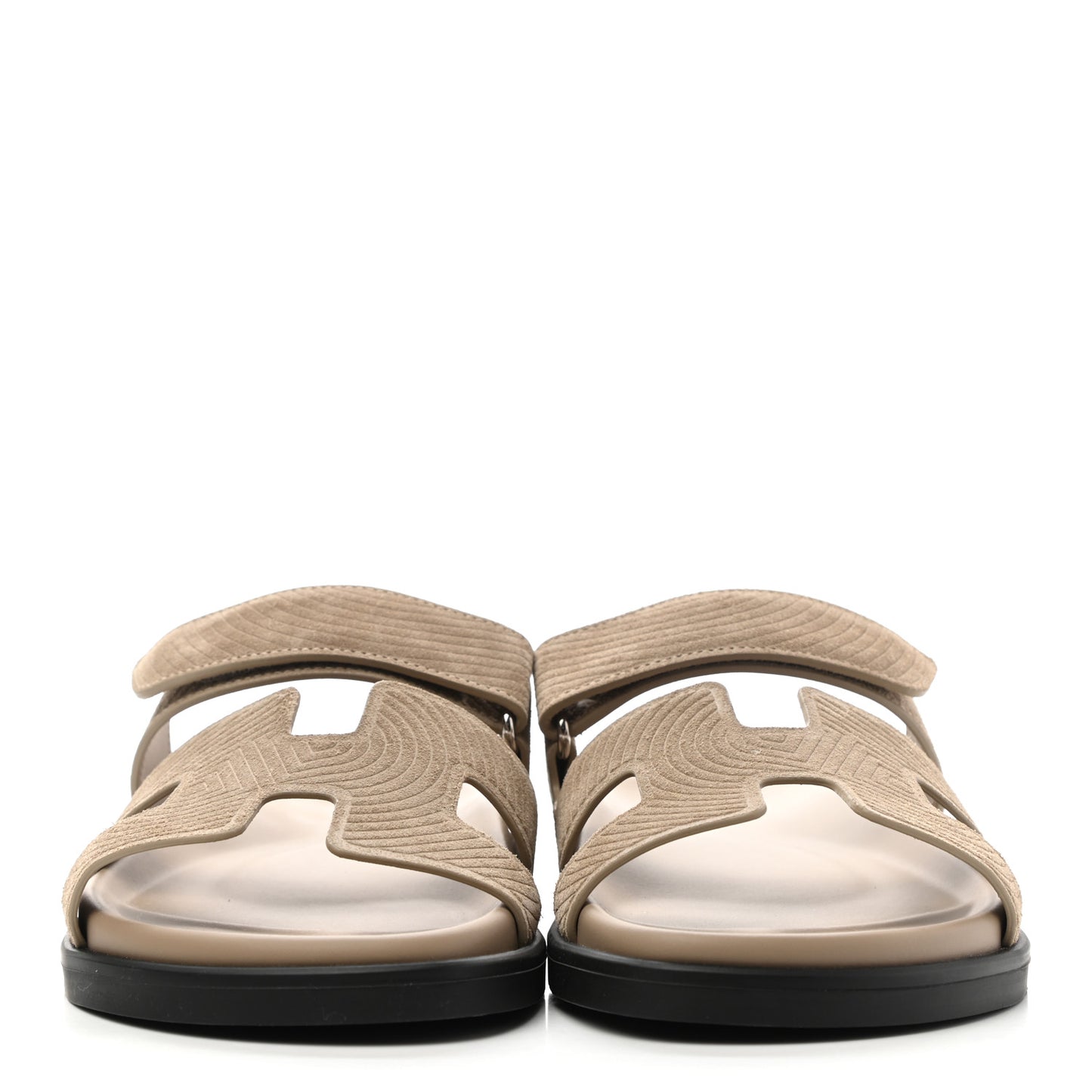 Suede Goatskin Chaine d'Ancre Womens Chypre Sandals 39 Beige Sable