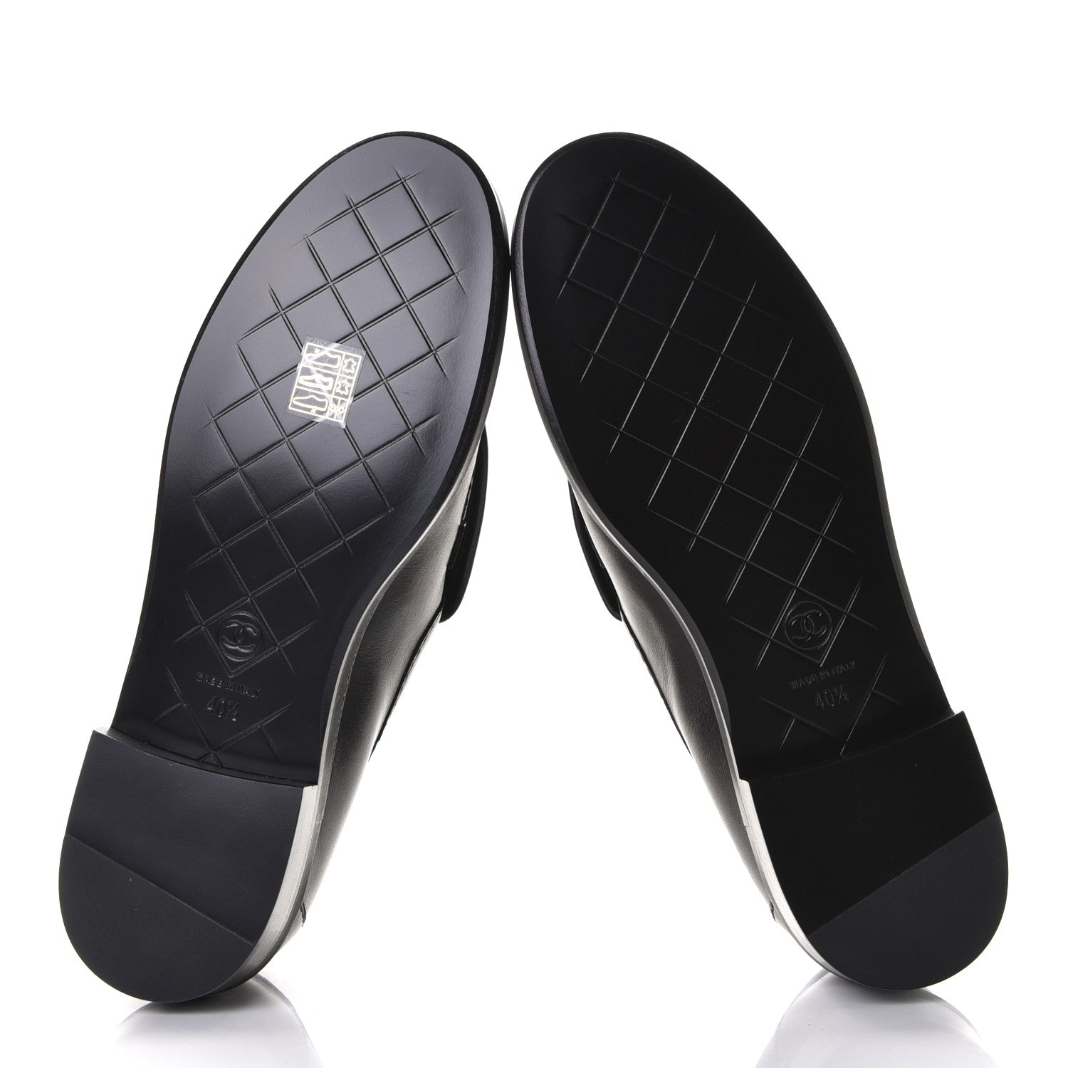 Chanel Lambskin Quilted CC Turnlock Loafers 40.5 Black 7 of 8