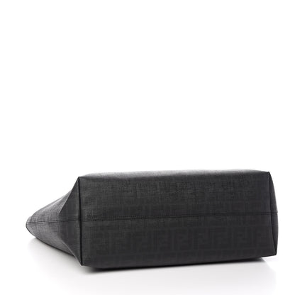 Fendi Zucca Spalmati Large Roll Tote Black 4 of 13