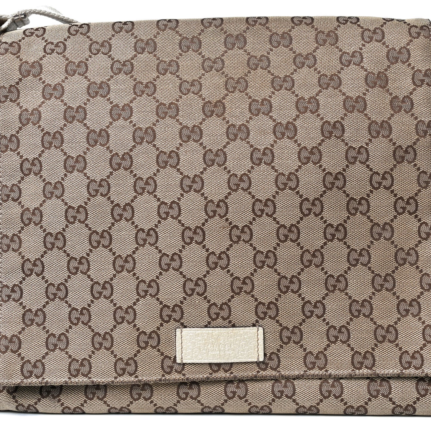 Monogram Small Flap Messenger Bag Beige Off White