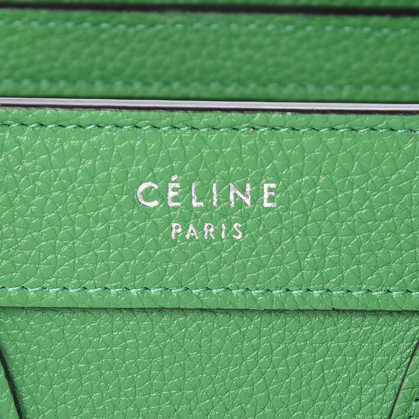 Drummed Calfskin Nano Luggage Mint