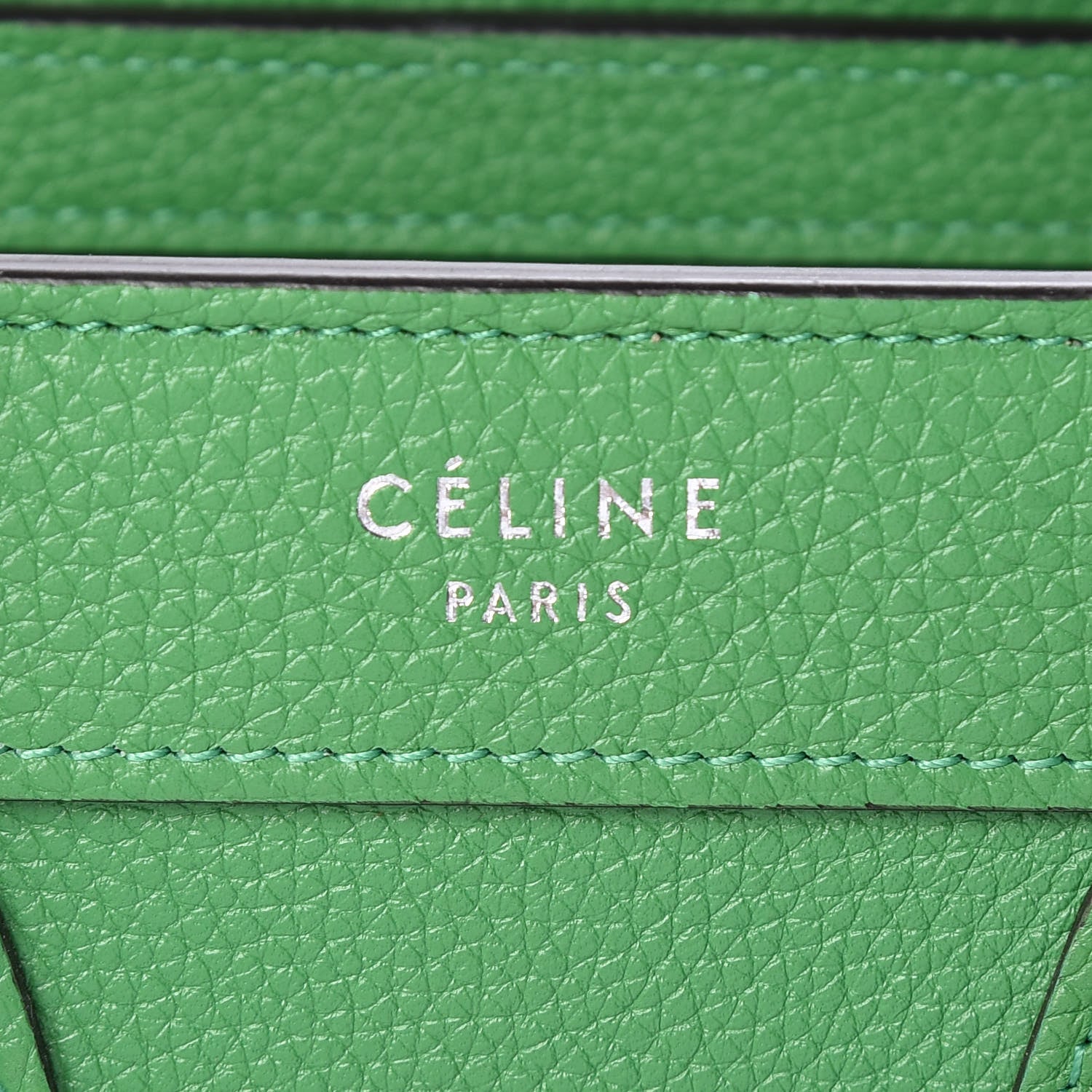 Celine Drummed Calfskin Nano Luggage Mint 6 of 12