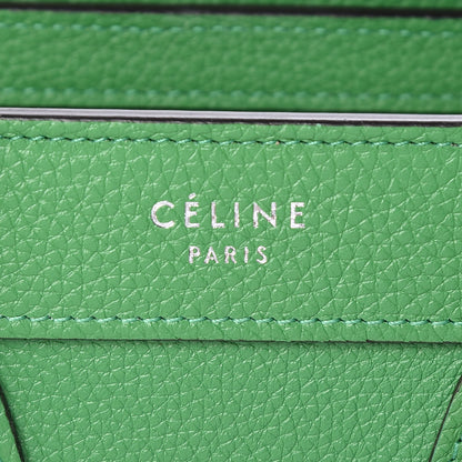 Celine Drummed Calfskin Nano Luggage Mint 6 of 12