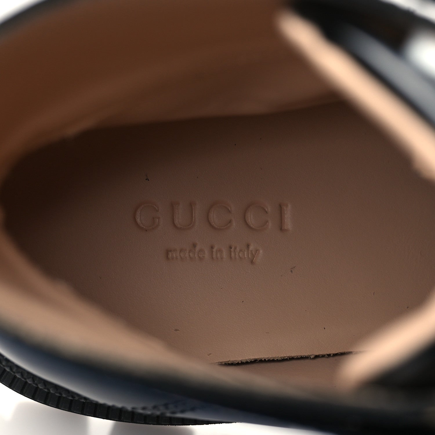 Gucci Calfskin Sylvie Web Womens Lace Up Combat Boots 38 Black 8 of 8