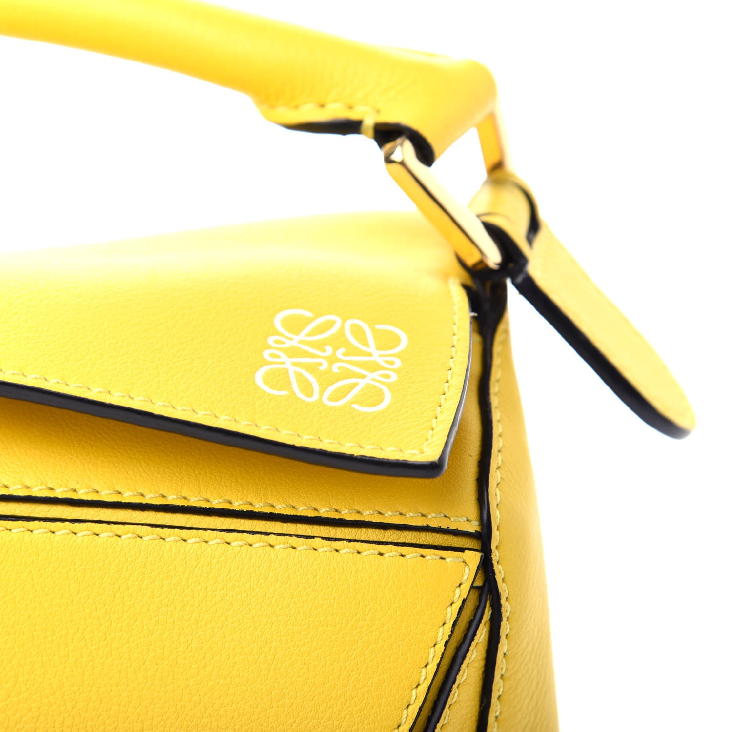 Loewe Calfskin Small Puzzle Bag Yellow 10 of 11