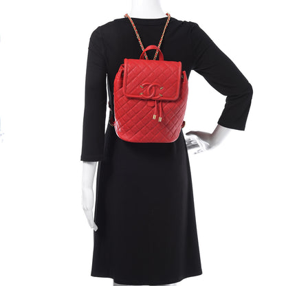 Chanel Caviar Quilted Filigree Backpack Red 2 of 11
