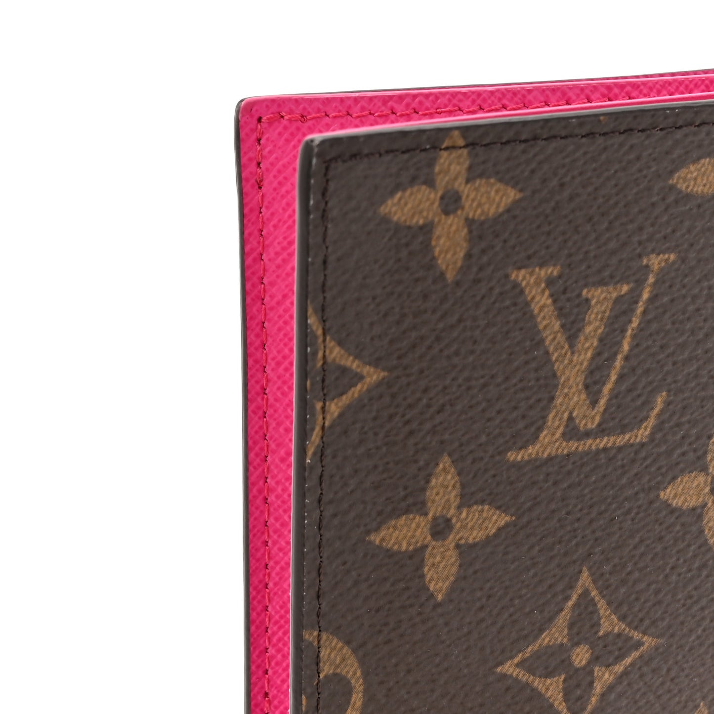 Monogram Macassar Passport Cover Fuchsia