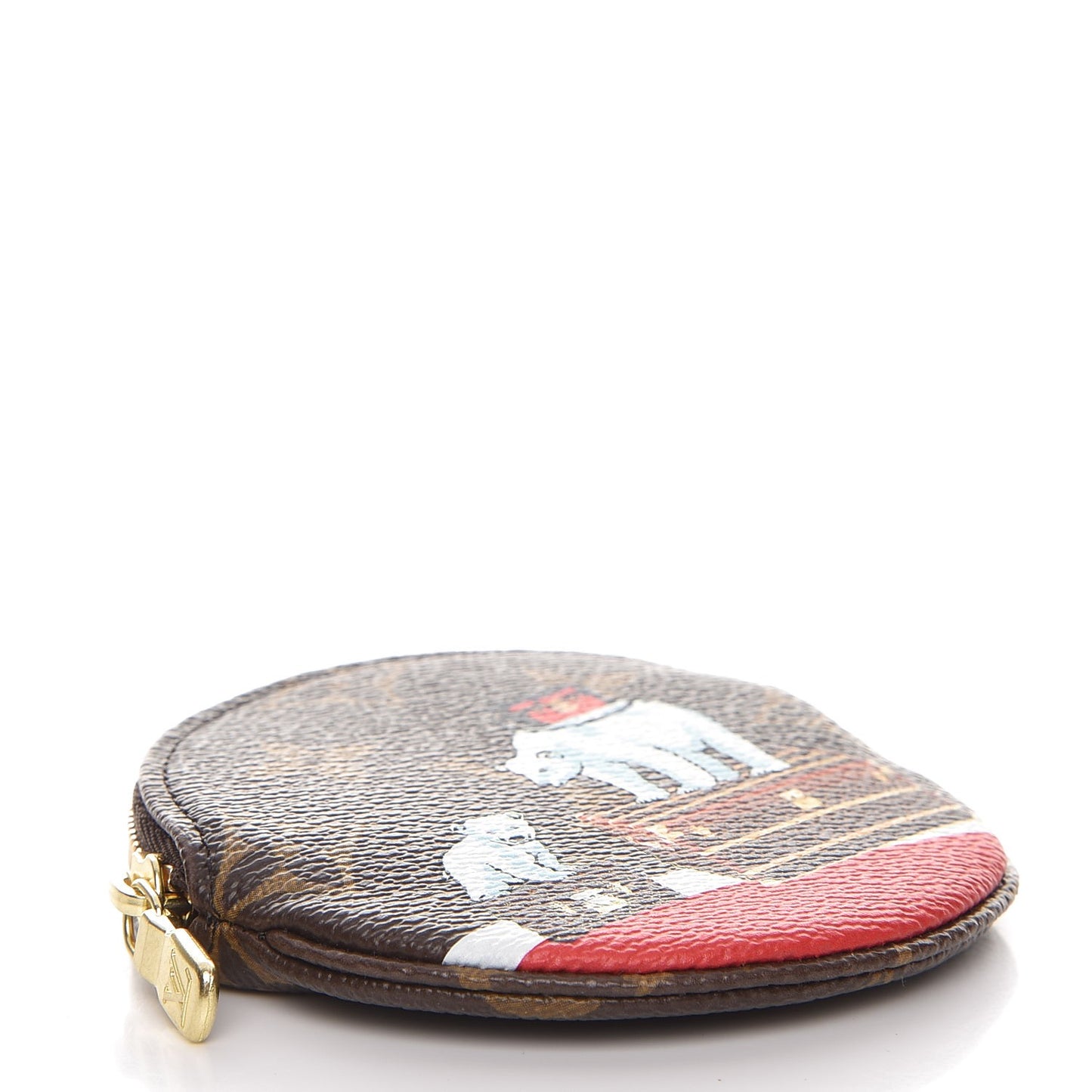 Monogram 2017 Christmas Animation Round Coin Purse