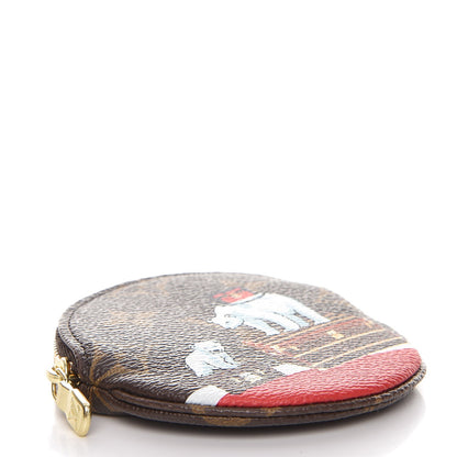 Louis Vuitton Monogram 2017 Christmas Animation Round Coin Purse 4 of 7
