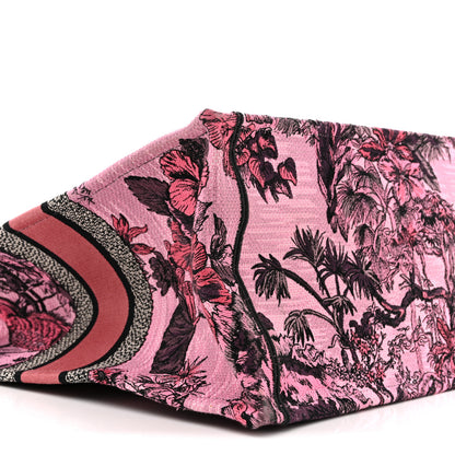 Christian Dior Canvas Embroidered Large Toile de Jouy Voyage Book Tote Fuchsia Multicolor 9 of 12