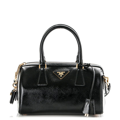 Prada Saffiano Vernice Petite Bowler Black 1 of 6