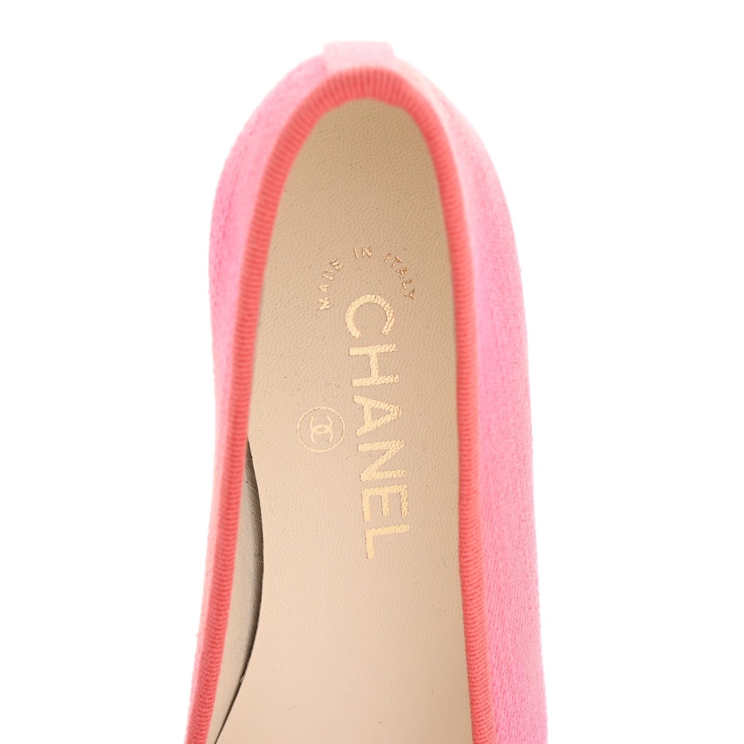 Chanel Denim CC Cap Toe Ballerina Flats 37.5 Pink 7 of 10