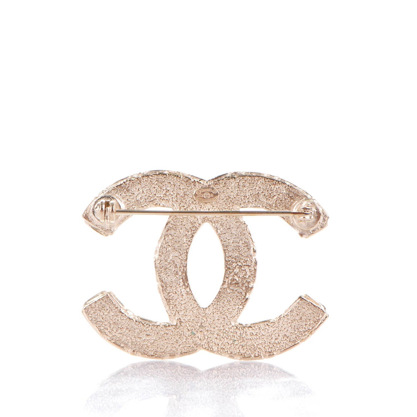 Crystal CC Brooch Gold