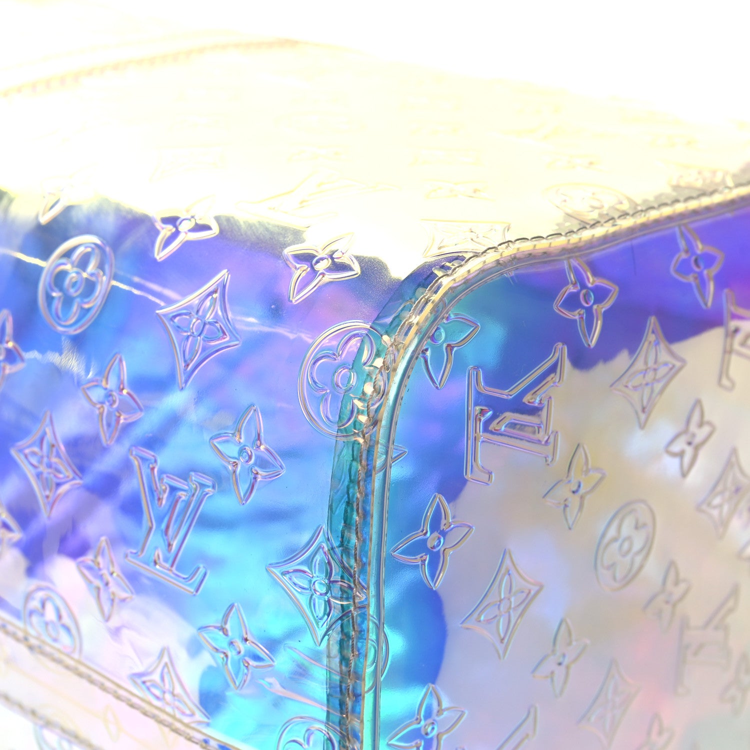 Louis Vuitton PVC Monogram Keepall Bandouliere 50 Iridescent Prism 11 of 11