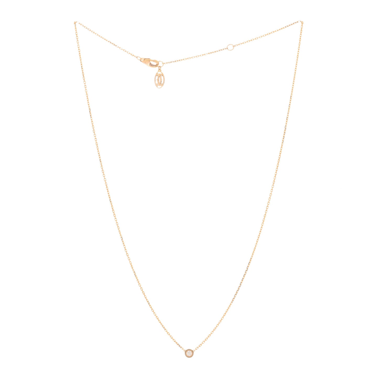 18K Pink Gold Diamond XS D'Amour Pendant Necklace