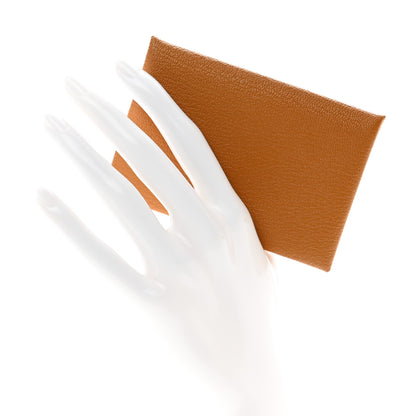 Hermes Chevre Mysore Verso Calvi Card Case Caramel Rose Shocking 2 of 9