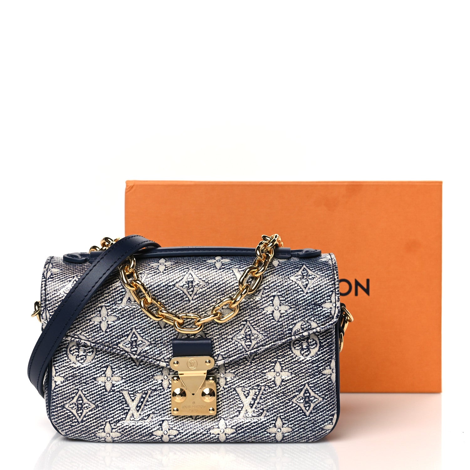 Louis Vuitton Monoglam Pochette Metis East West Blue 9 of 9