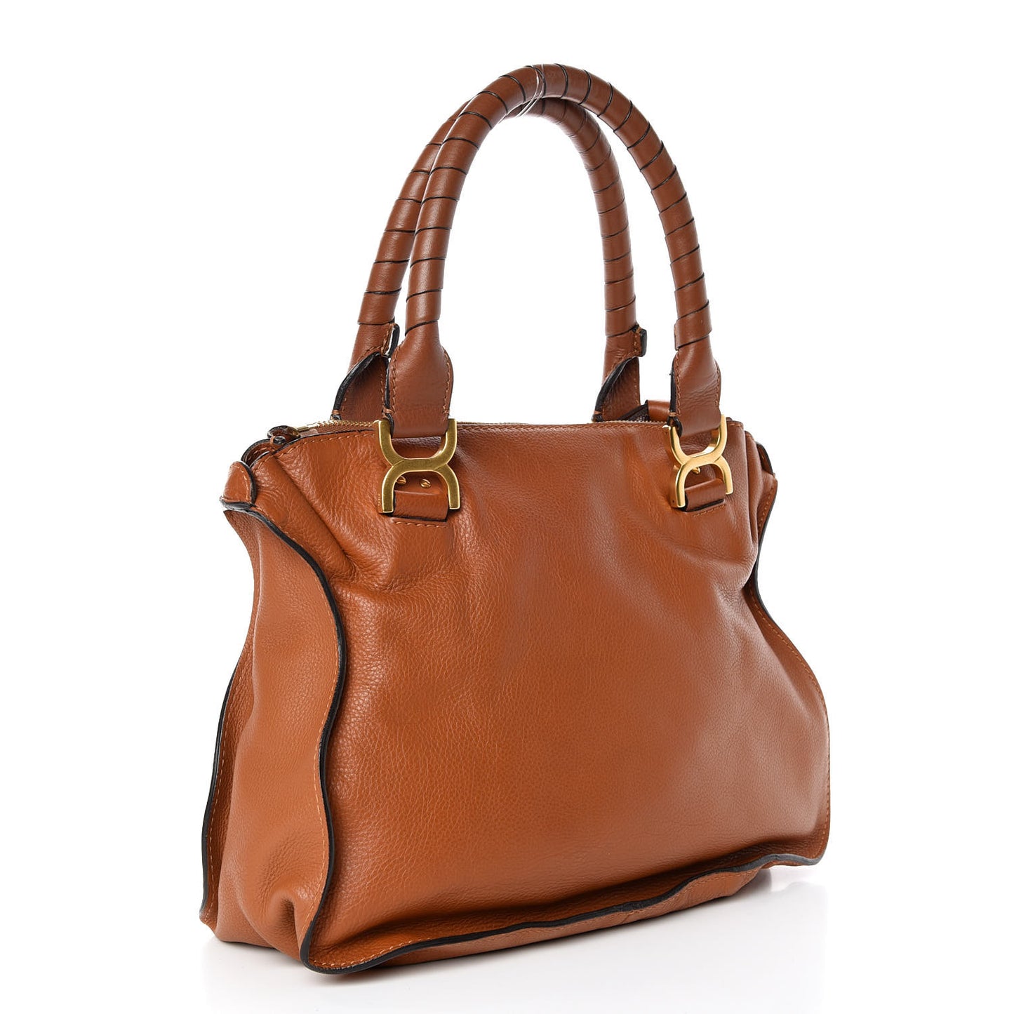 Calfskin Medium Marcie Satchel Tan