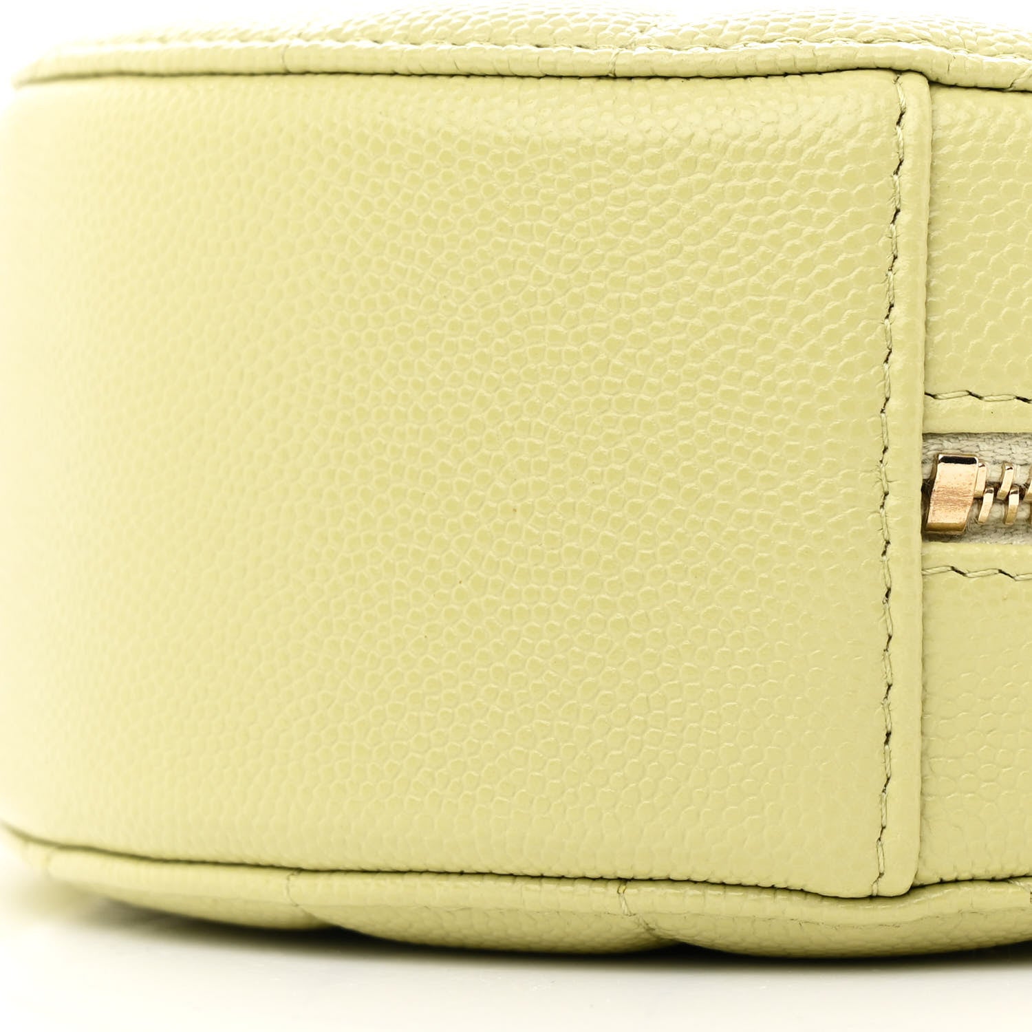 Chanel Caviar Quilted French New Wave Round Clutch With Chain Light Green 10 of 11