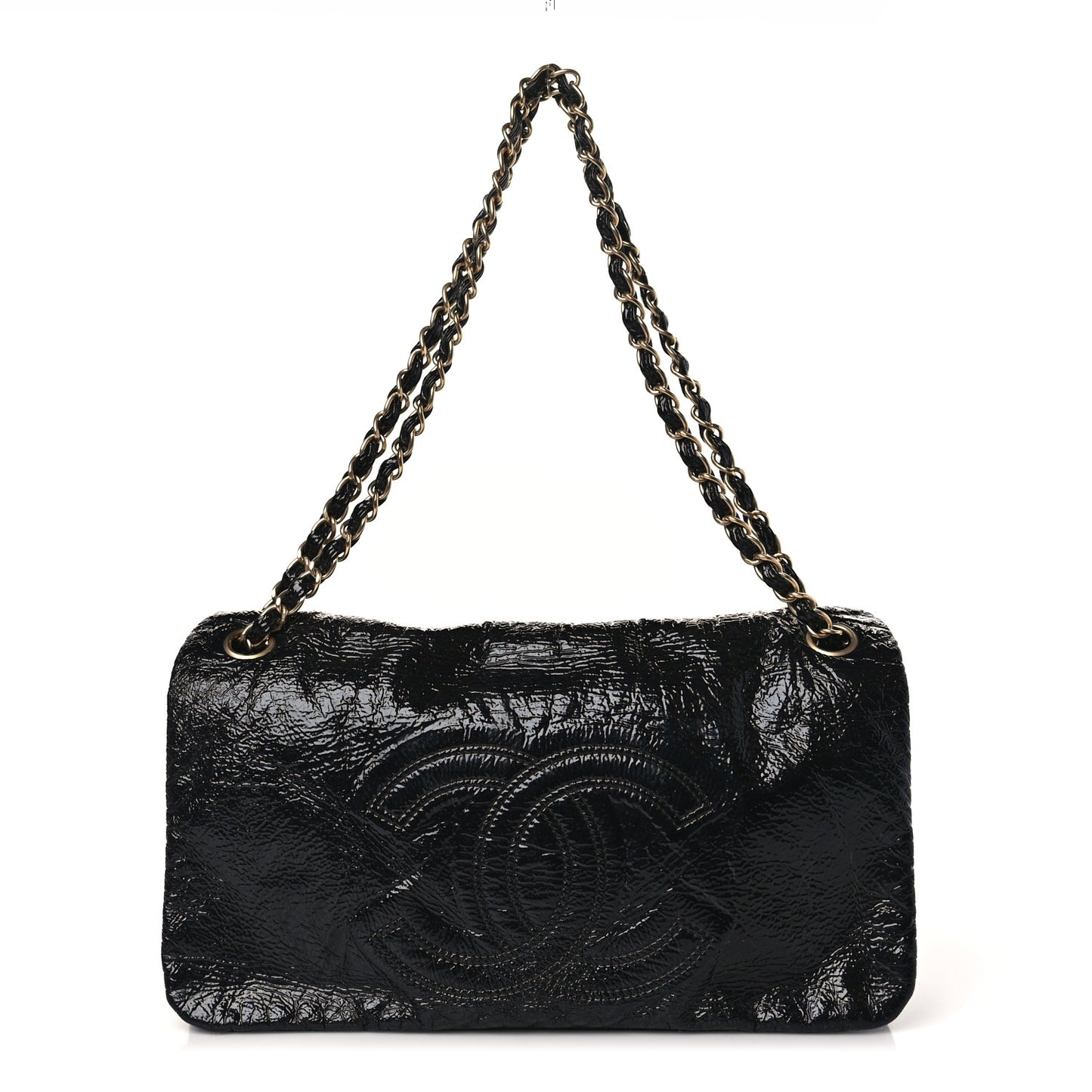 Vinyl Medium Rock and Chain Flap Black