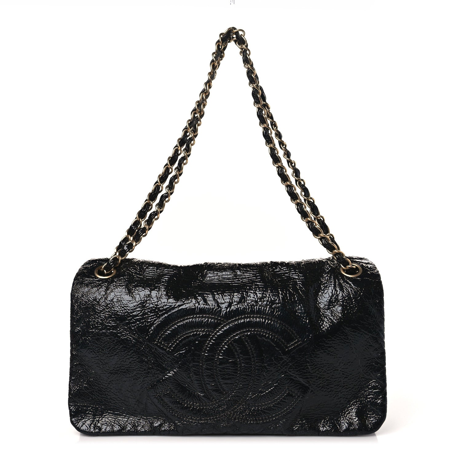 Chanel Vinyl Medium Rock and Chain Flap Black 1 of 10