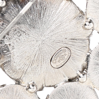 Chanel Poured Glass CC Brooch Silver 4 of 5