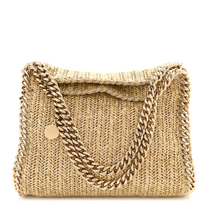 Stella McCartney Metallic Raffia Mini Falabella Tote Gold 1 of 11