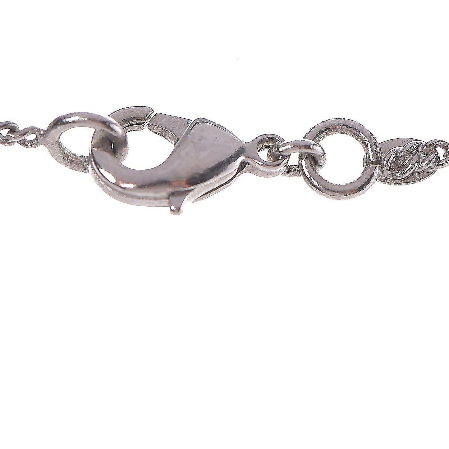 Metal Lock Key Necklace Silver