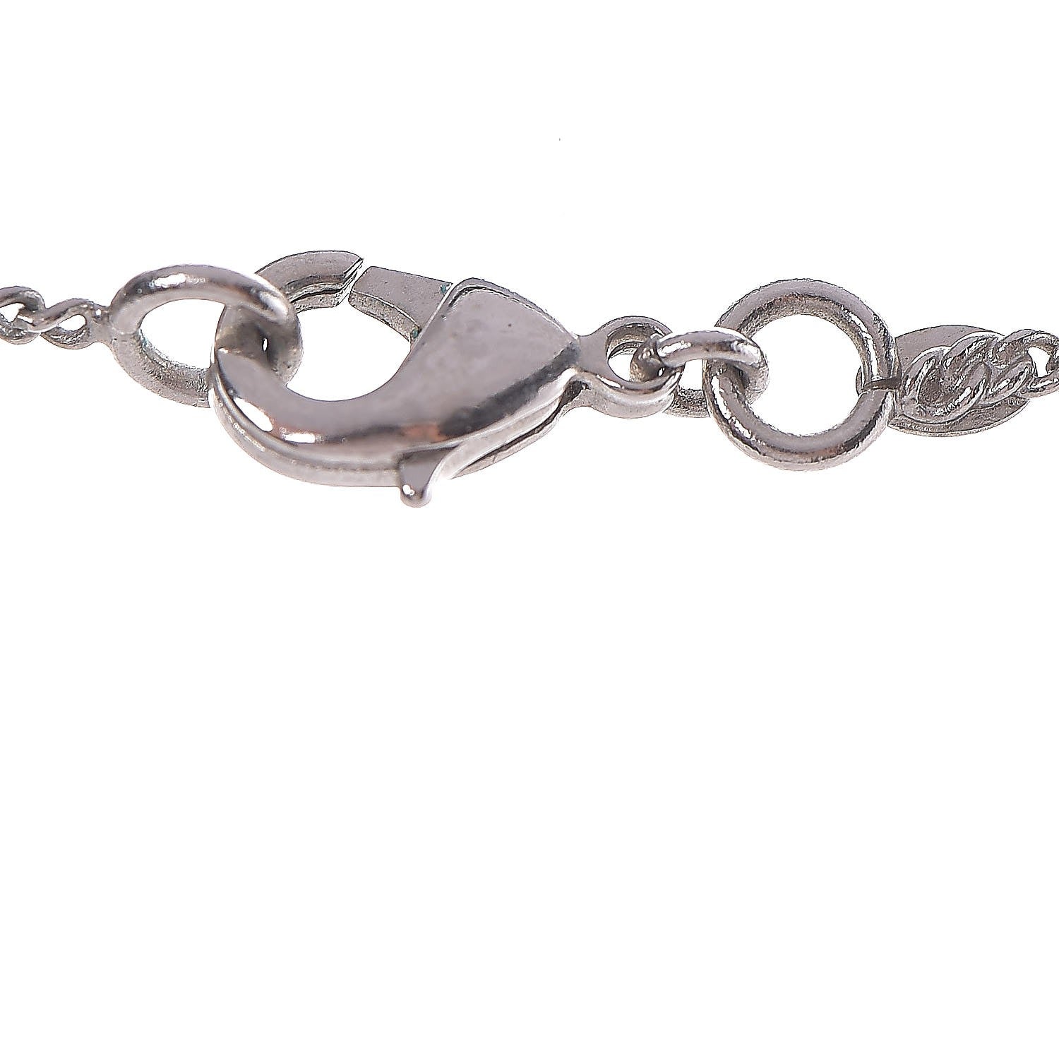 Chanel Metal Lock Key Necklace Silver 5 of 6