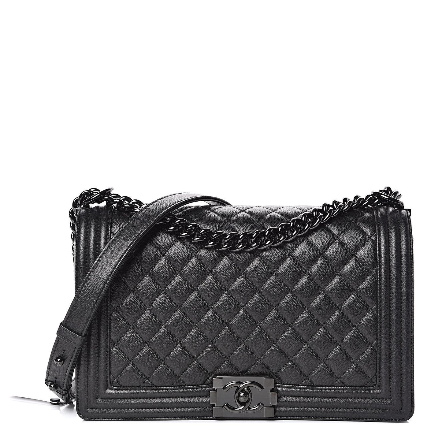 Caviar Quilted New Medium Boy Flap So Black