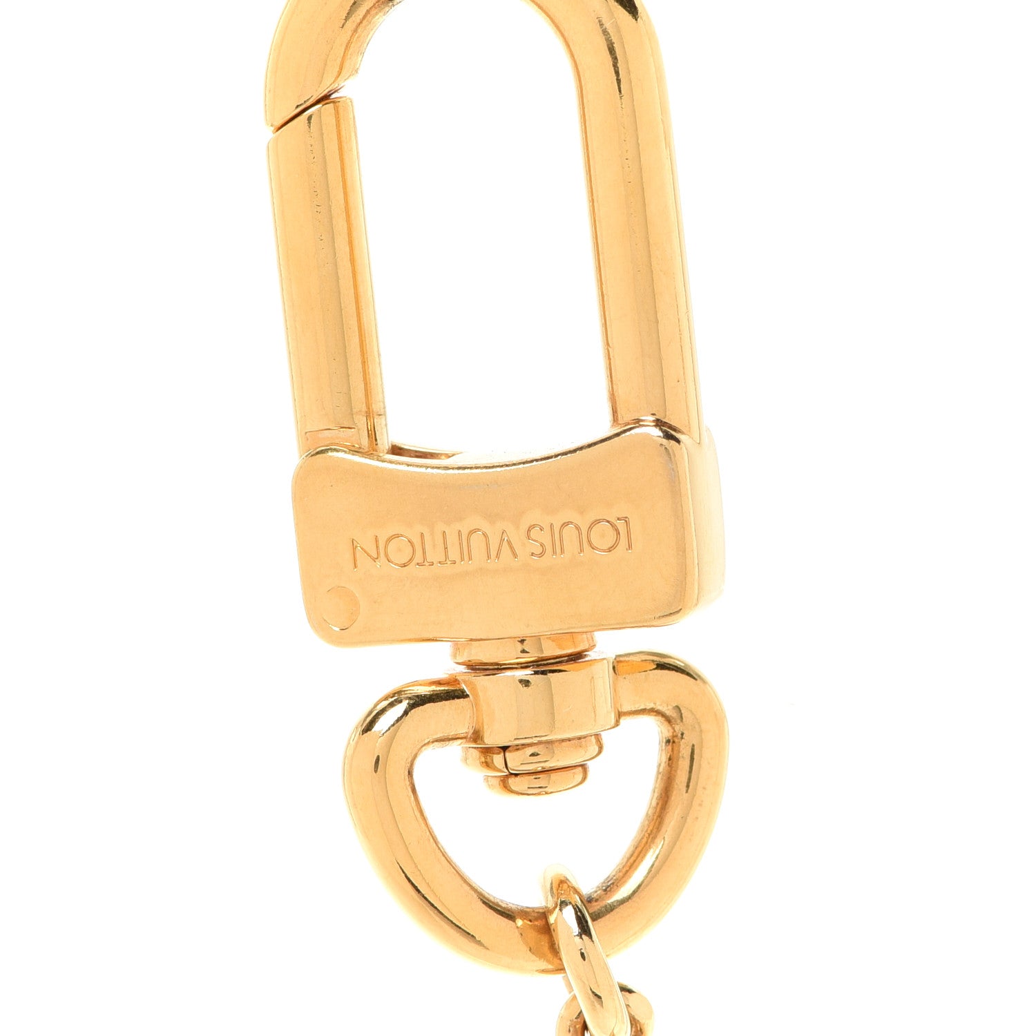 Louis Vuitton Metal Pochette Extender Key Ring Chain Gold 3 of 5