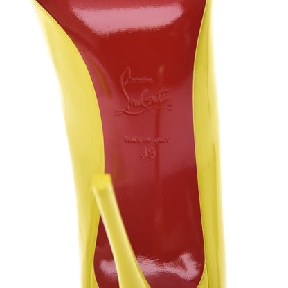 Christian Louboutin Patent Hot Chick 100 Pumps 39 Citrus 7 of 8