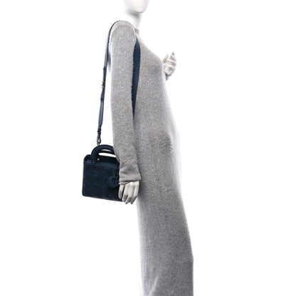 Christian Dior Ultra Matte Calfskin Cannage Small My ABCDior Lady Dior Dark Denim Blue 2 of 13