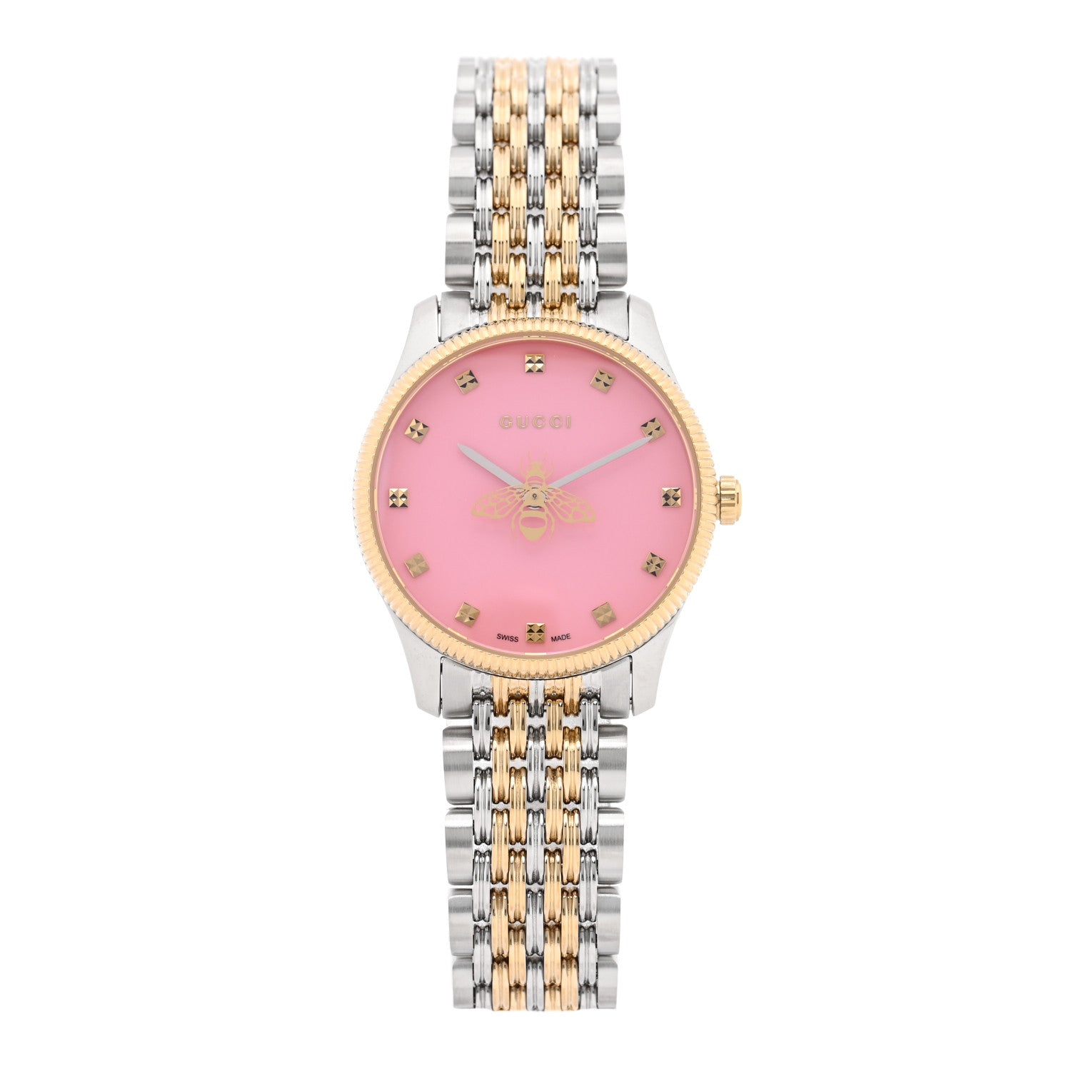 Gucci Stainless Steel 29mm G-Timeless Bee Quartz Watch Pink 1 of 5
