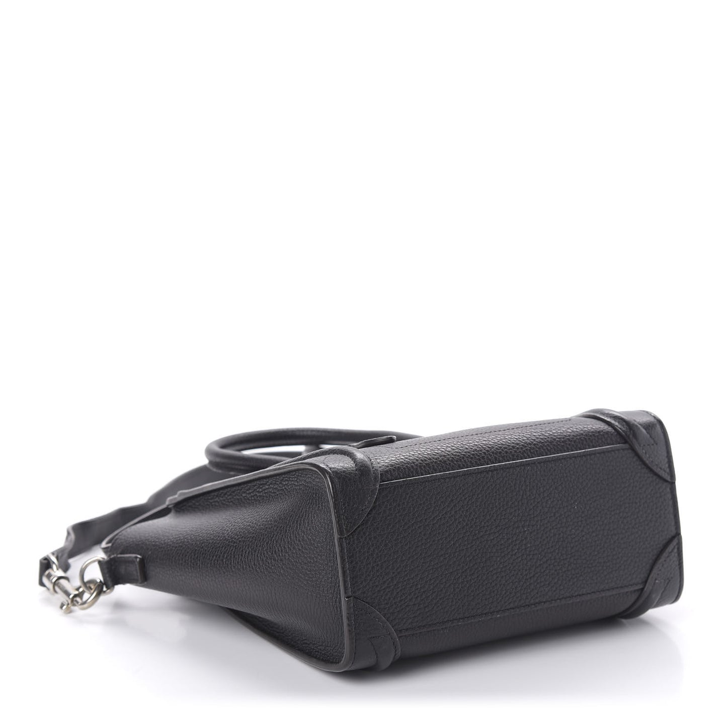 Drummed Calfskin Nano Luggage Black
